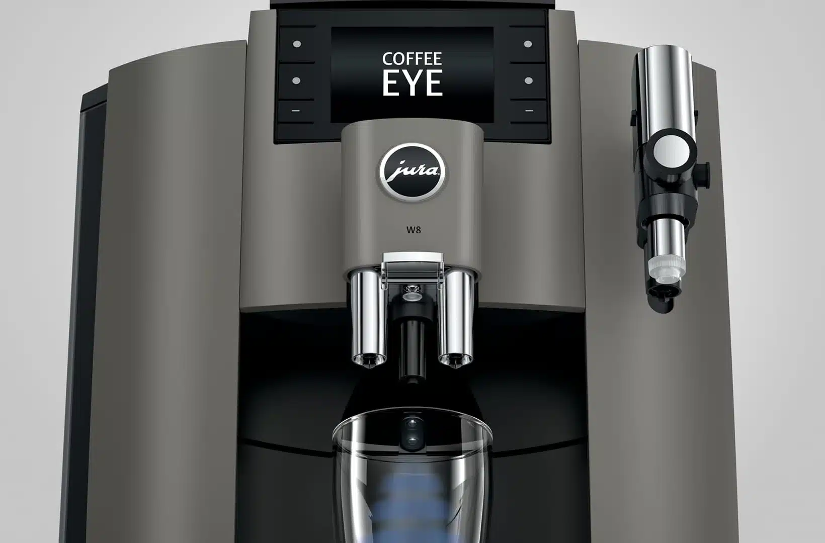 Machine à café professionnelle JURA W8 Dark Inox vue de face
