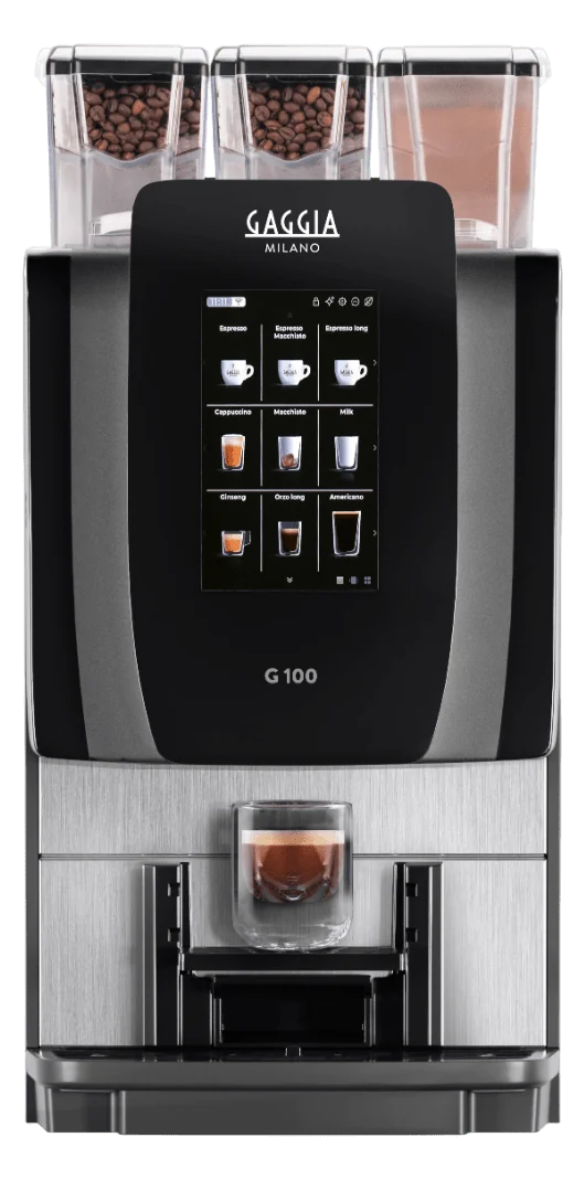 Machine à café professionnelle Gaggia G100 Powder Milk préparant un espresso