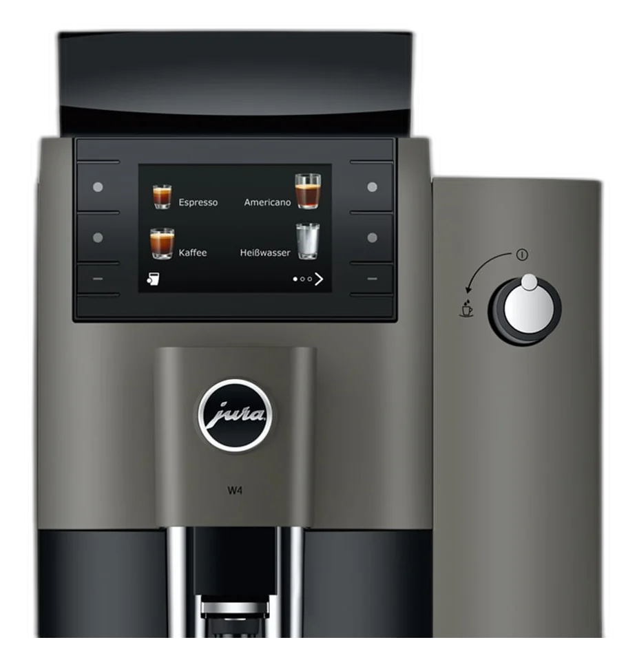 Machine à café professionnelle JURA W4 vue de trois quarts