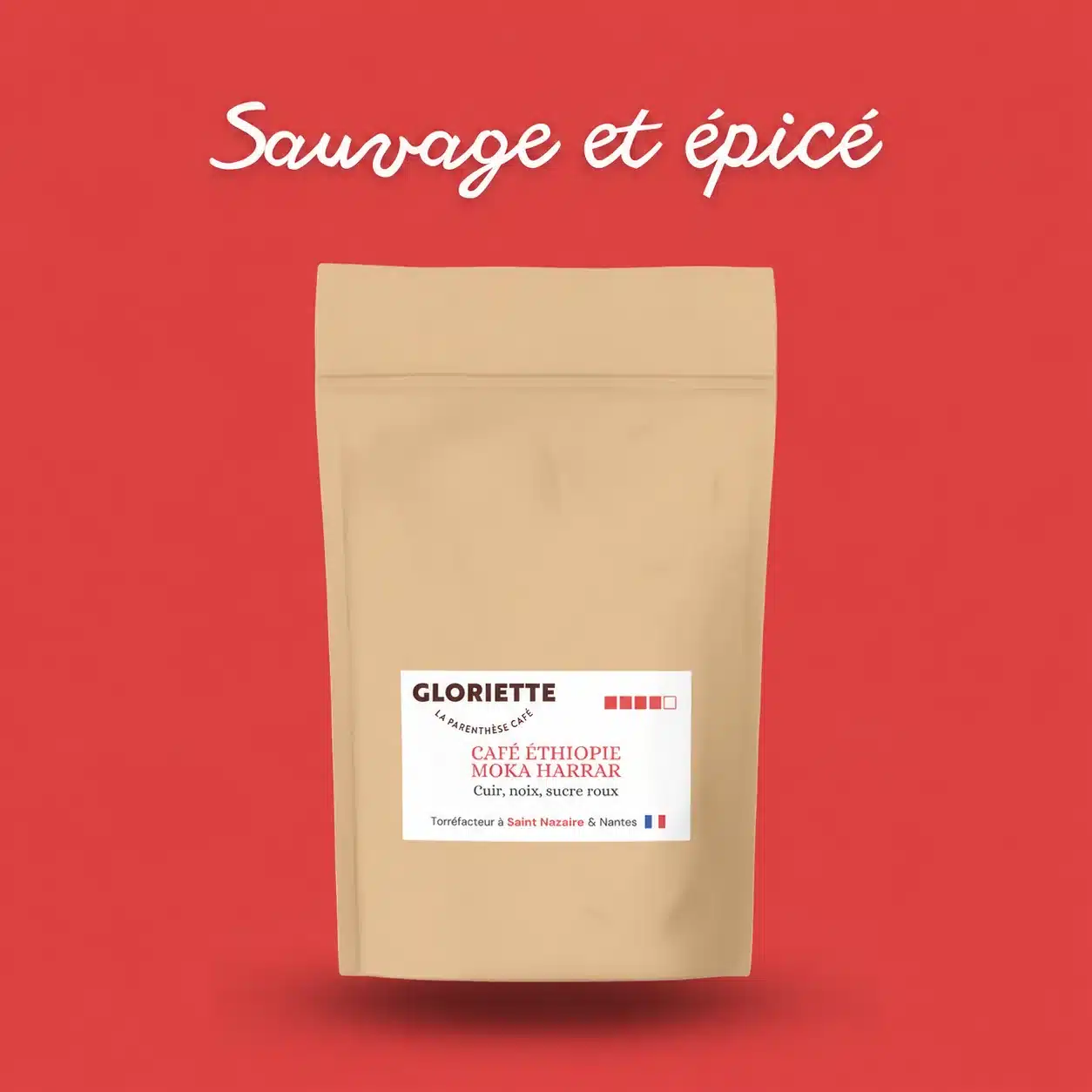 Sachet de café Éthiopie Moka Harrar Gloriette