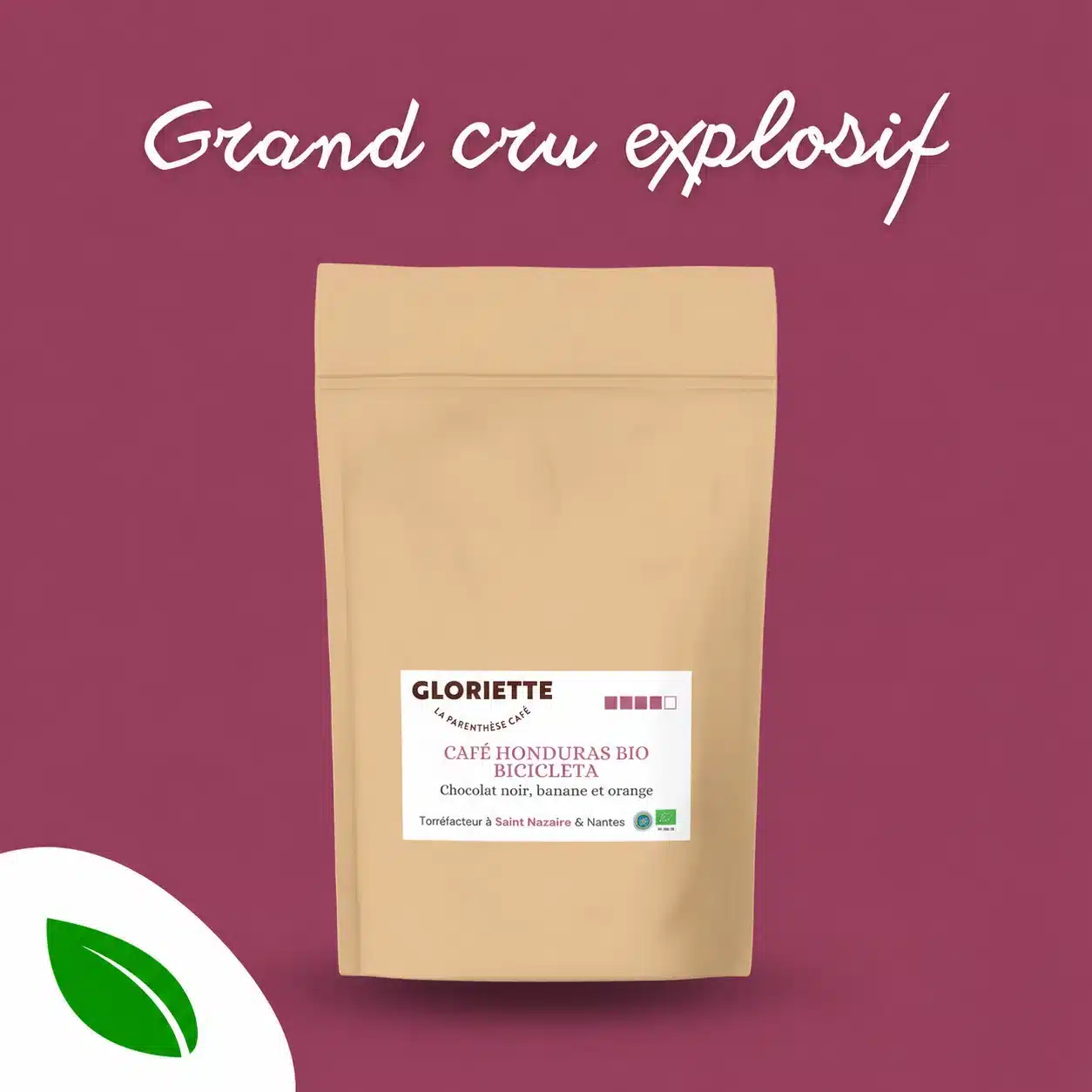 Sachet de café Honduras BIO Bicicleta Gloriette