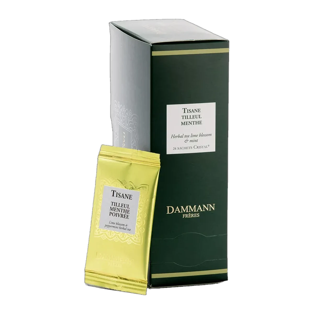 Tilleul Menthe poivrée DAMMANN Frères, boîte de sachets